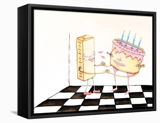 The Butter and the Birthday Cake-Danielle O'Malley-Framed Stretched Canvas