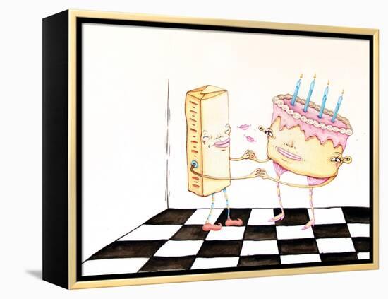 The Butter and the Birthday Cake-Danielle O'Malley-Framed Stretched Canvas