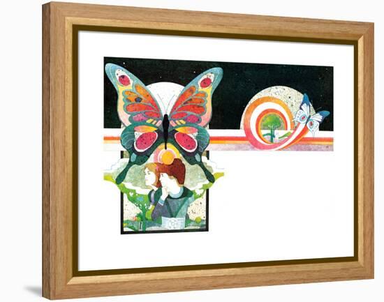 The Butterflies of Eden - Child Life-Len Ebert-Framed Premier Image Canvas