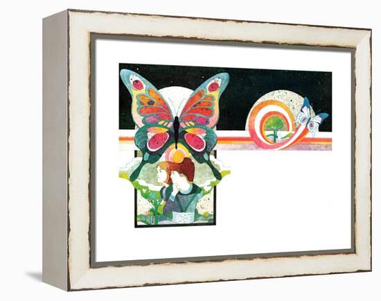 The Butterflies of Eden - Child Life-Len Ebert-Framed Premier Image Canvas