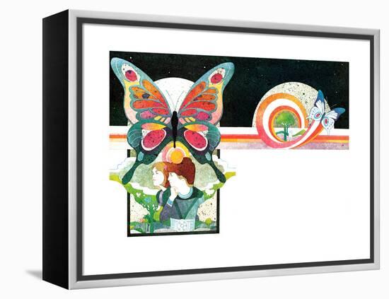 The Butterflies of Eden - Child Life-Len Ebert-Framed Premier Image Canvas