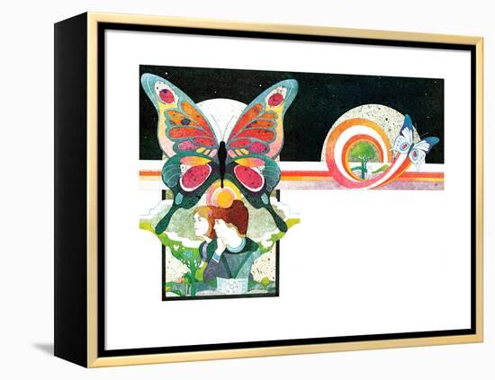 The Butterflies of Eden - Child Life-Len Ebert-Framed Premier Image Canvas
