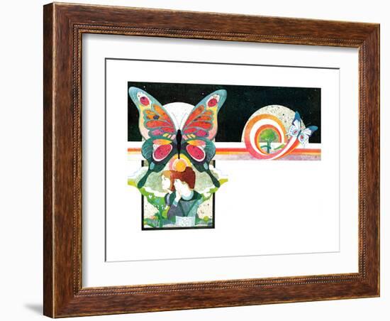 The Butterflies of Eden - Child Life-Len Ebert-Framed Giclee Print