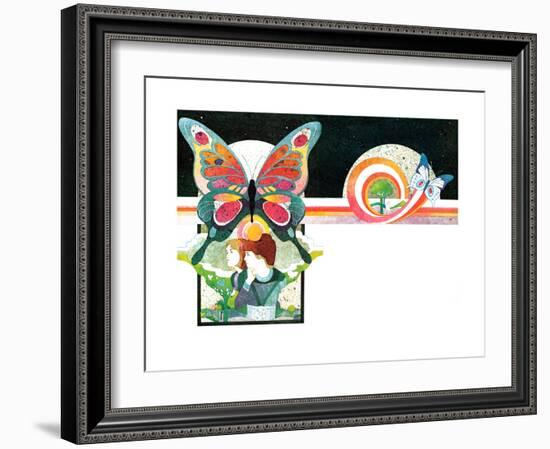 The Butterflies of Eden - Child Life-Len Ebert-Framed Giclee Print