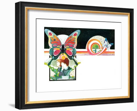 The Butterflies of Eden - Child Life-Len Ebert-Framed Giclee Print
