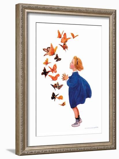 The Butterflies-Jessie Willcox-Smith-Framed Art Print