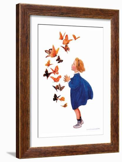 The Butterflies-Jessie Willcox-Smith-Framed Art Print