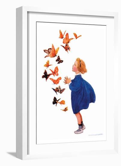 The Butterflies-Jessie Willcox-Smith-Framed Art Print
