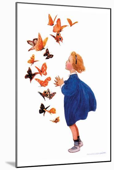 The Butterflies-Jessie Willcox-Smith-Mounted Art Print