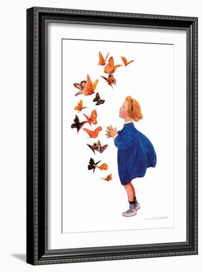 The Butterflies-Jessie Willcox-Smith-Framed Art Print