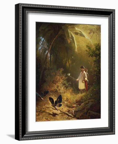 The Butterfly Catcher-Carl Spitzweg-Framed Giclee Print