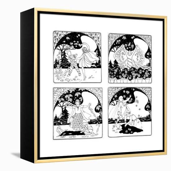 The Butterfly - Child Life-Francis Crumb-Framed Premier Image Canvas