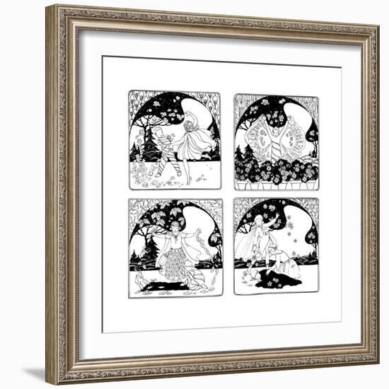 The Butterfly - Child Life-Francis Crumb-Framed Giclee Print