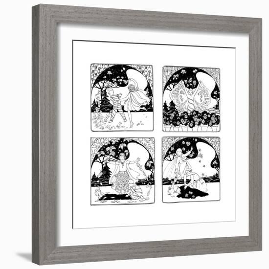 The Butterfly - Child Life-Francis Crumb-Framed Giclee Print