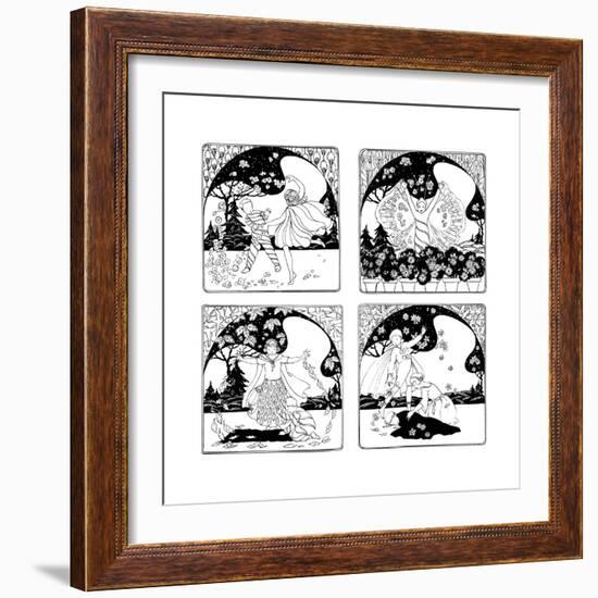 The Butterfly - Child Life-Francis Crumb-Framed Giclee Print
