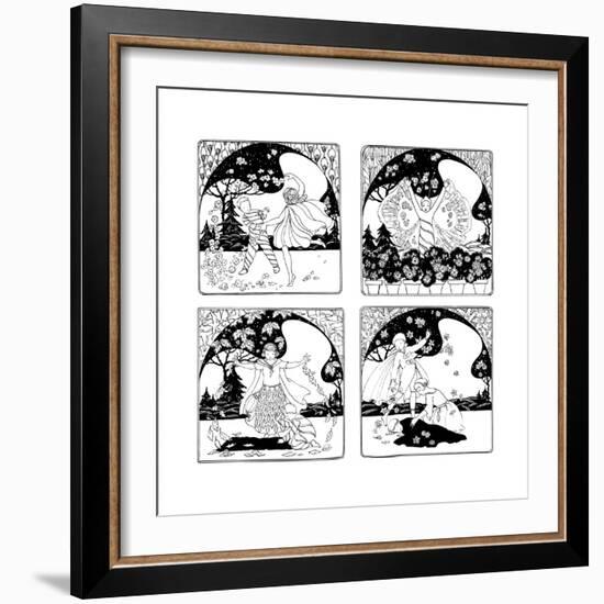 The Butterfly - Child Life-Francis Crumb-Framed Giclee Print