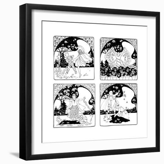 The Butterfly - Child Life-Francis Crumb-Framed Giclee Print