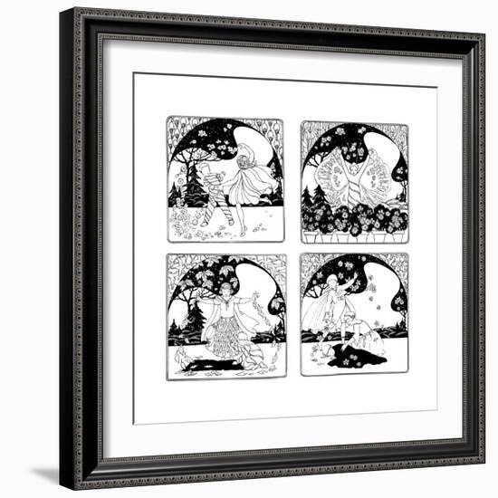 The Butterfly - Child Life-Francis Crumb-Framed Giclee Print