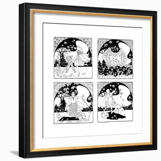 The Butterfly - Child Life-Francis Crumb-Framed Giclee Print