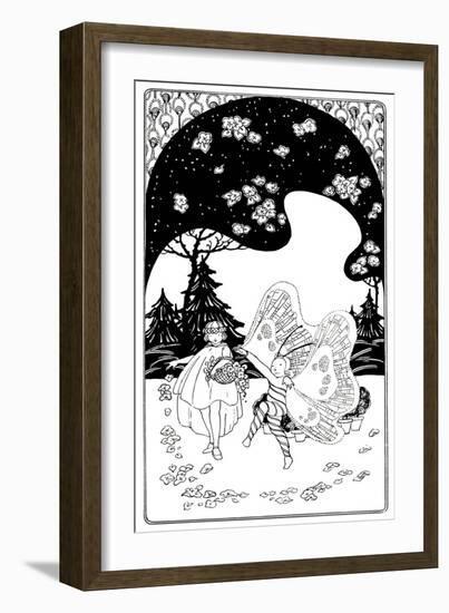 The Butterfly - Child Life-Francis Crumb-Framed Giclee Print