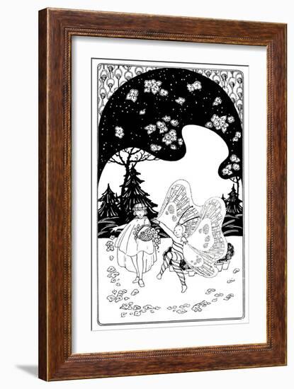 The Butterfly - Child Life-Francis Crumb-Framed Giclee Print