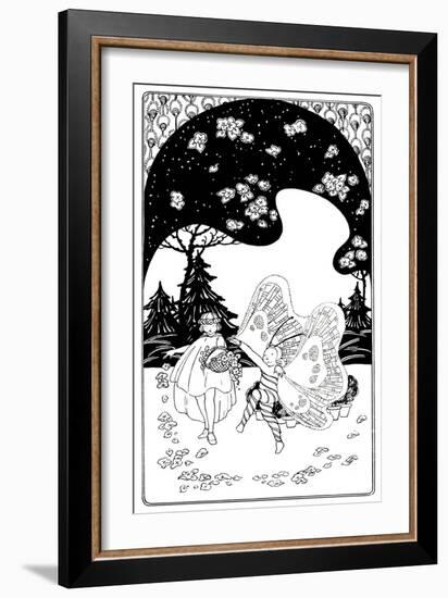 The Butterfly - Child Life-Francis Crumb-Framed Giclee Print