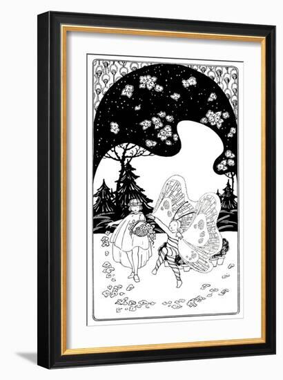 The Butterfly - Child Life-Francis Crumb-Framed Giclee Print