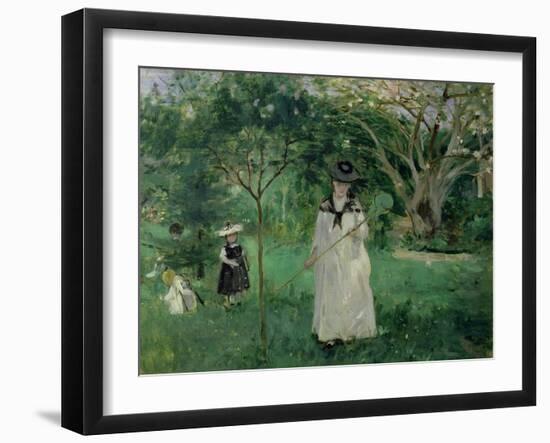 The Butterfly Hunt, 1874-Berthe Morisot-Framed Giclee Print