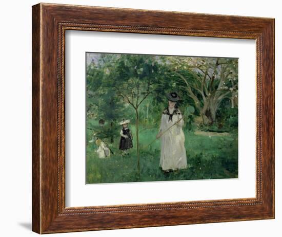 The Butterfly Hunt, 1874-Berthe Morisot-Framed Giclee Print