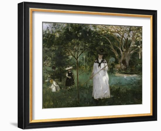 The Butterfly Hunt, c.1874-Berthe Morisot-Framed Giclee Print