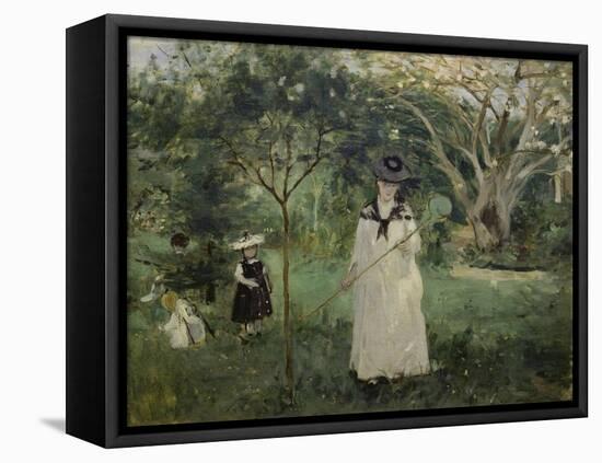 The Butterfly Hunt (The Artist's Sister with Her Children), 1874-Berthe Morisot-Framed Premier Image Canvas