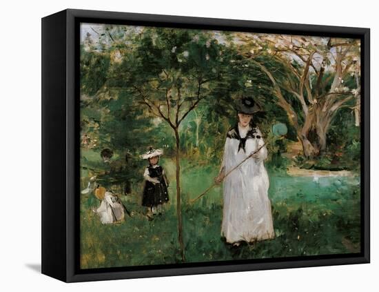 The Butterfly Hunt-Berthe Morisot-Framed Premier Image Canvas