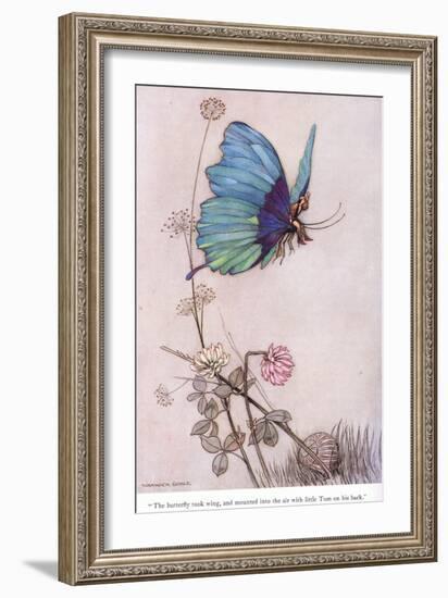 The Butterfly Took Wing-Warwick Goble-Framed Giclee Print