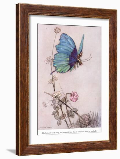 The Butterfly Took Wing-Warwick Goble-Framed Giclee Print