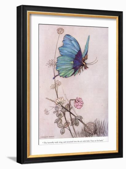 The Butterfly Took Wing-Warwick Goble-Framed Giclee Print