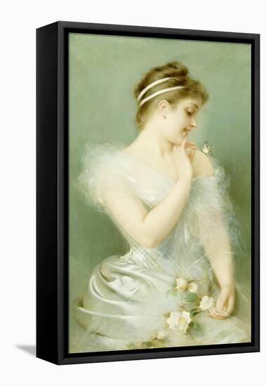 The Butterfly-Pierre Carrier-belleuse-Framed Premier Image Canvas