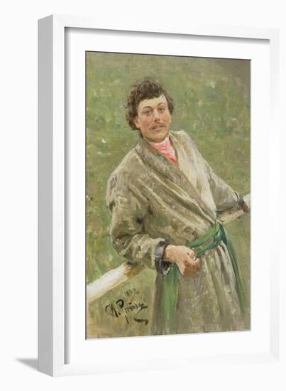 The Byelorussian, Portrait of the Peasant S. Shavrov, 1892-Ilya Efimovich Repin-Framed Giclee Print