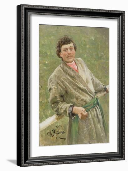 The Byelorussian, Portrait of the Peasant S. Shavrov, 1892-Ilya Efimovich Repin-Framed Giclee Print