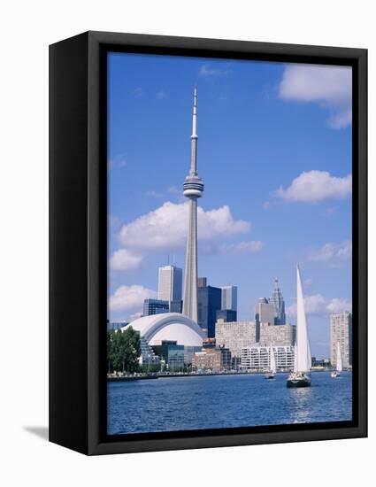 The C.N.Tower and the Toronto Skyline, Ontario, Canada-Roy Rainford-Framed Premier Image Canvas