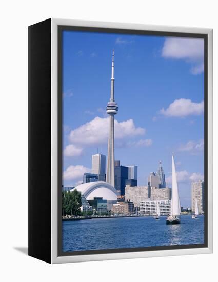 The C.N.Tower and the Toronto Skyline, Ontario, Canada-Roy Rainford-Framed Premier Image Canvas