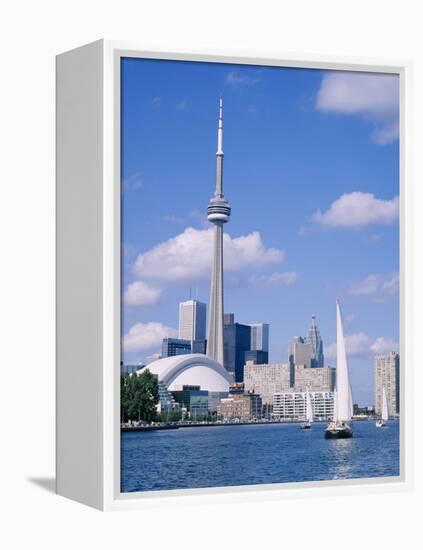 The C.N.Tower and the Toronto Skyline, Ontario, Canada-Roy Rainford-Framed Premier Image Canvas