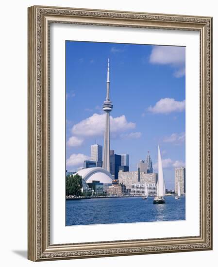 The C.N.Tower and the Toronto Skyline, Ontario, Canada-Roy Rainford-Framed Photographic Print