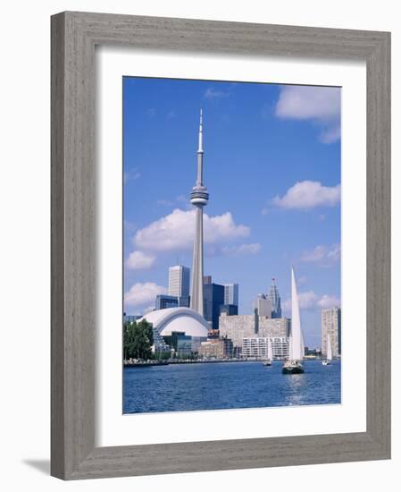 The C.N.Tower and the Toronto Skyline, Ontario, Canada-Roy Rainford-Framed Photographic Print