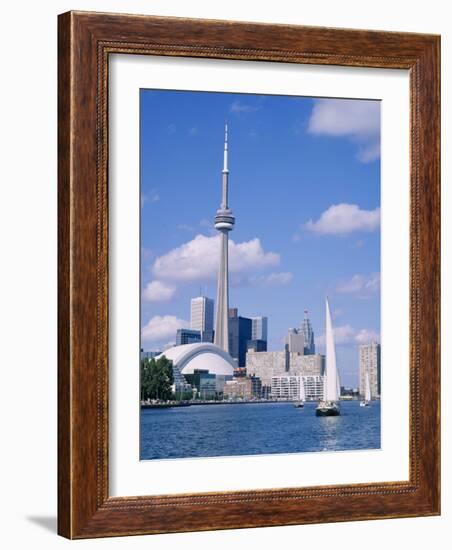 The C.N.Tower and the Toronto Skyline, Ontario, Canada-Roy Rainford-Framed Photographic Print