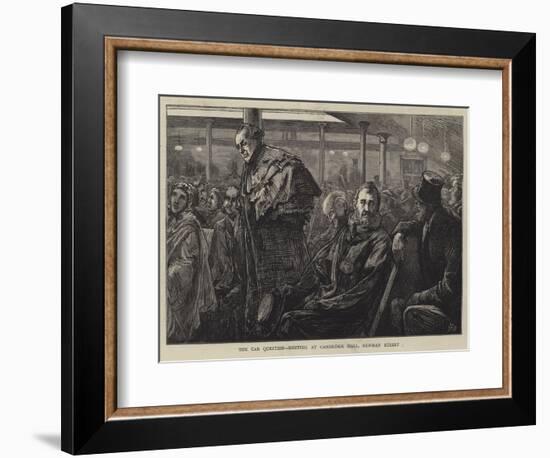 The Cab Question, Meeting at Cambridge Hall, Newman Street-Edward Frederick Brewtnall-Framed Giclee Print