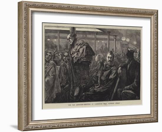 The Cab Question, Meeting at Cambridge Hall, Newman Street-Edward Frederick Brewtnall-Framed Giclee Print