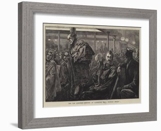 The Cab Question, Meeting at Cambridge Hall, Newman Street-Edward Frederick Brewtnall-Framed Giclee Print