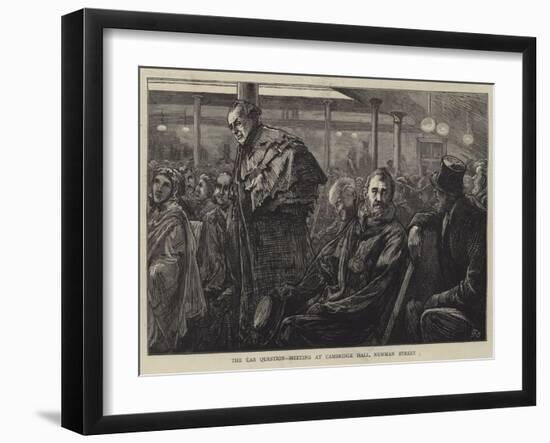 The Cab Question, Meeting at Cambridge Hall, Newman Street-Edward Frederick Brewtnall-Framed Giclee Print