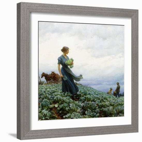 The Cabbage Field, 1914-Charles Courtney Curran-Framed Giclee Print