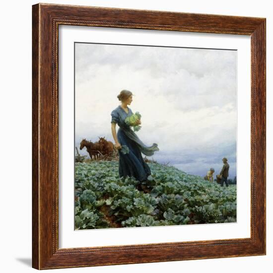 The Cabbage Field, 1914-Charles Courtney Curran-Framed Giclee Print